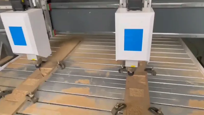 Fresadora CNC de doble cabezal