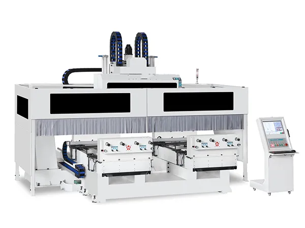 Centro de mecanizado CNC de 5 ejes, con 4 cabezales