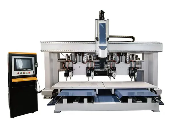 Centro de mecanizado CNC de 5 ejes, con cuatro mesas