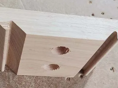 Espigadora para travesaños de madera