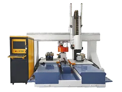 Torno CNC de 5 ejes para madera- doble canal